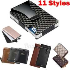 Men's Wallet RFID Blocking Slim Money Clip Credit ID Card Holder Thin Minimalist
