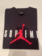 Supreme FW15 Jordan Tee Shirt Logo Authentic Size Small in Black 100% Authentic!
