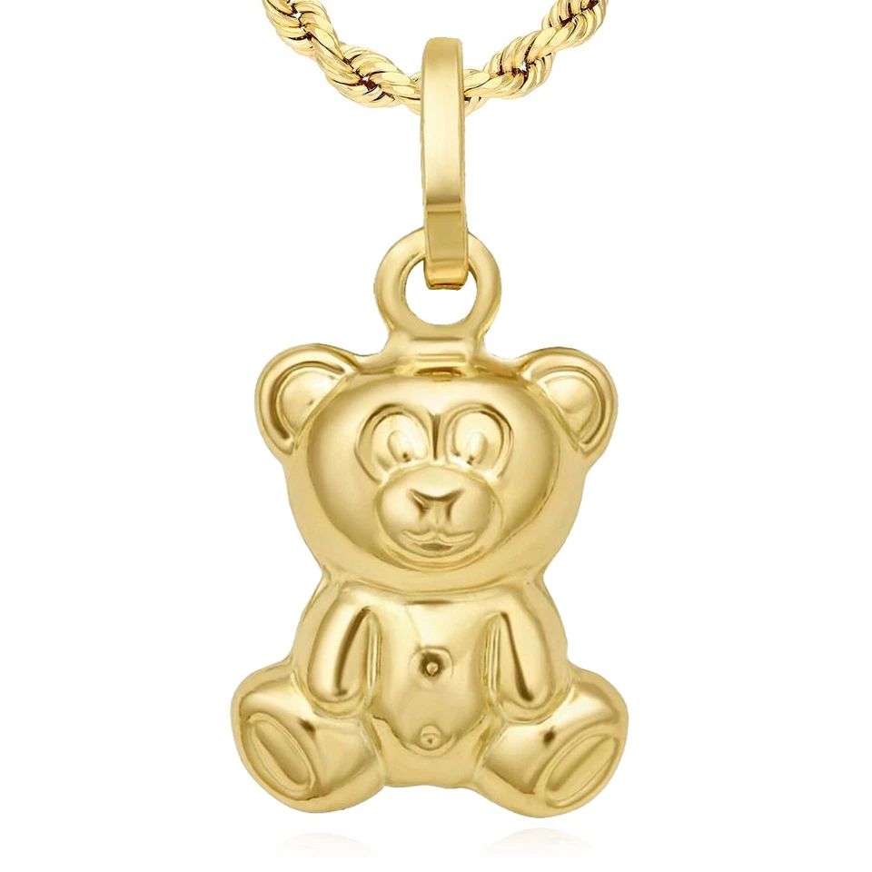 Colgante Oro Amarillo 14K - Ángel, Corazón, Búho, Palmera y Más 0.9" Foto 3 de 4