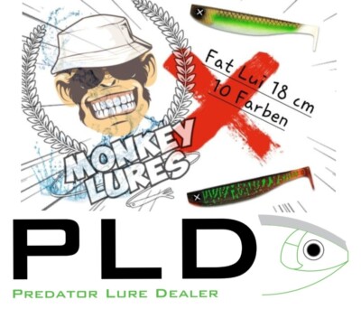 Monkey Lures Fat Lui 18 cm Gummifisch Softbait Hecht Hechtköder Pikelure Pike