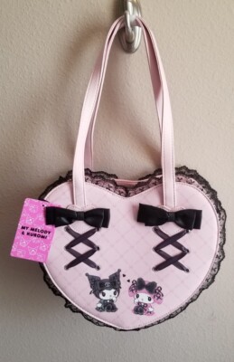 Her Universe Sanrio My Melody X Kuromi Lolita Figural Heart Bag