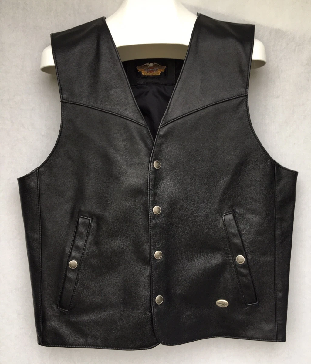 Used harley davidson leather vest outlet