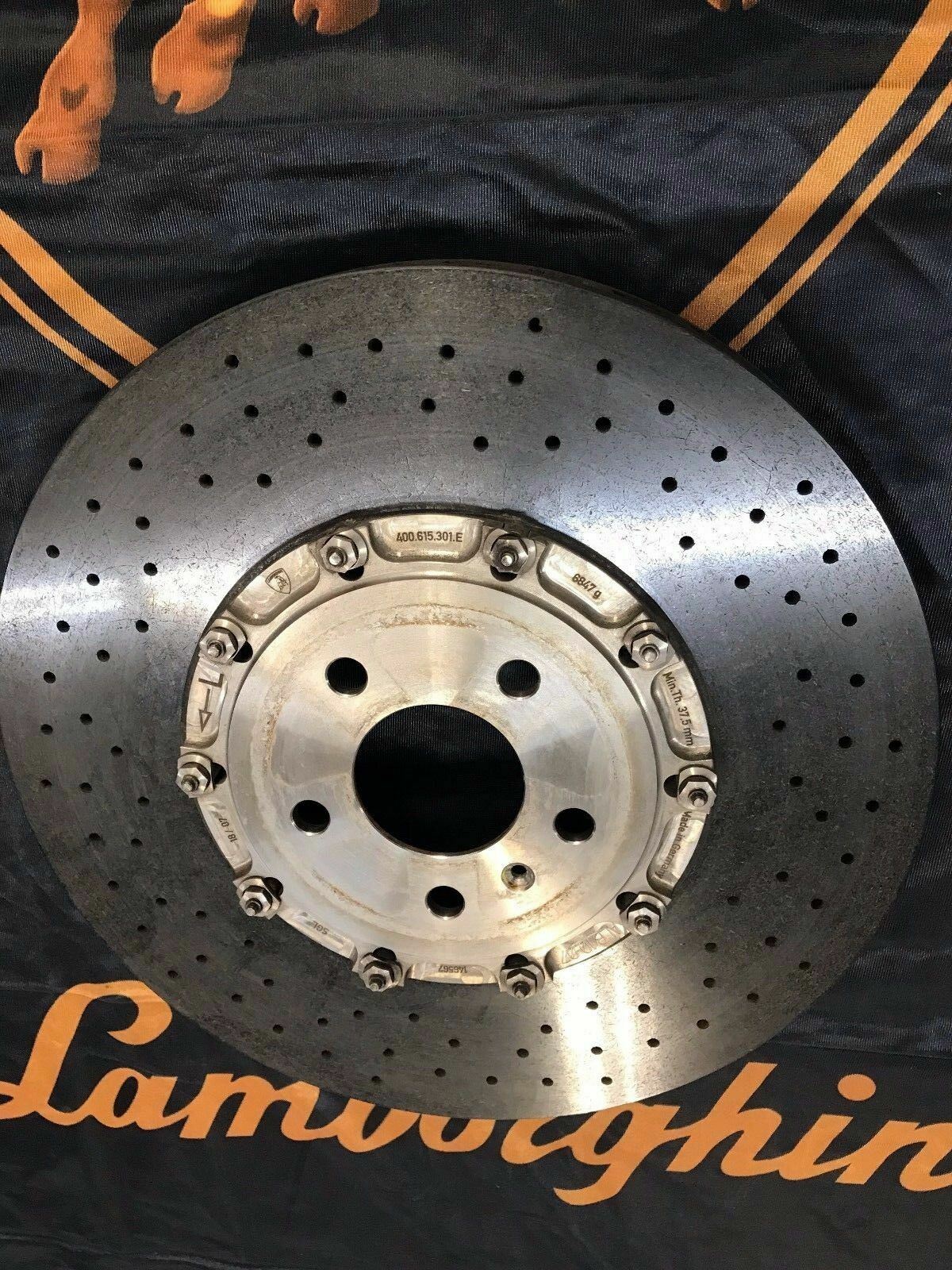 LAMBORGHINI GALLARDO FRONT LEFT L  CARBON CERAMIC BRAKE DISC ROTOR OEM 400615301