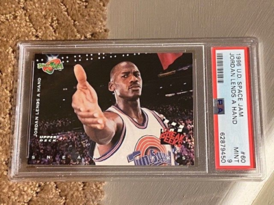 1996 UD Space Jam Michael Jordan PSA Card NEW CASE LOW POP Lends A Hand  #60
