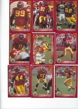2000 USC TROJANS SOUTHERN CAL CHP 21 CARD SET PETROS MORENO STEELE VAN RAAPHORST