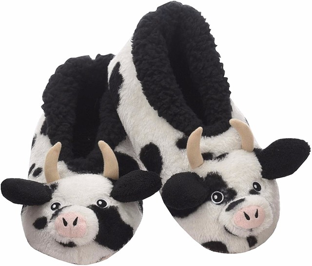 Snoozies Slippers Womrens size Medium 7/8, Cow, holstein Got Milk? | eBay
