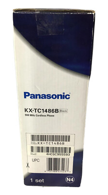Brand New PANASONIC 900MHz Cordless Phone KX-TC1486B Sealed Black