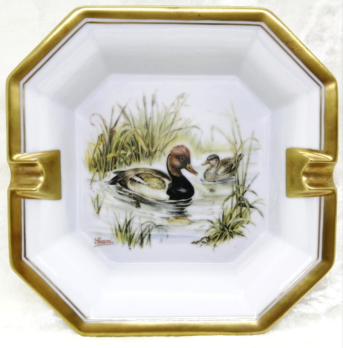 グッチ　灰皿 GUCCI Ashtray Accessory Case Duck bird Parent and Child Design