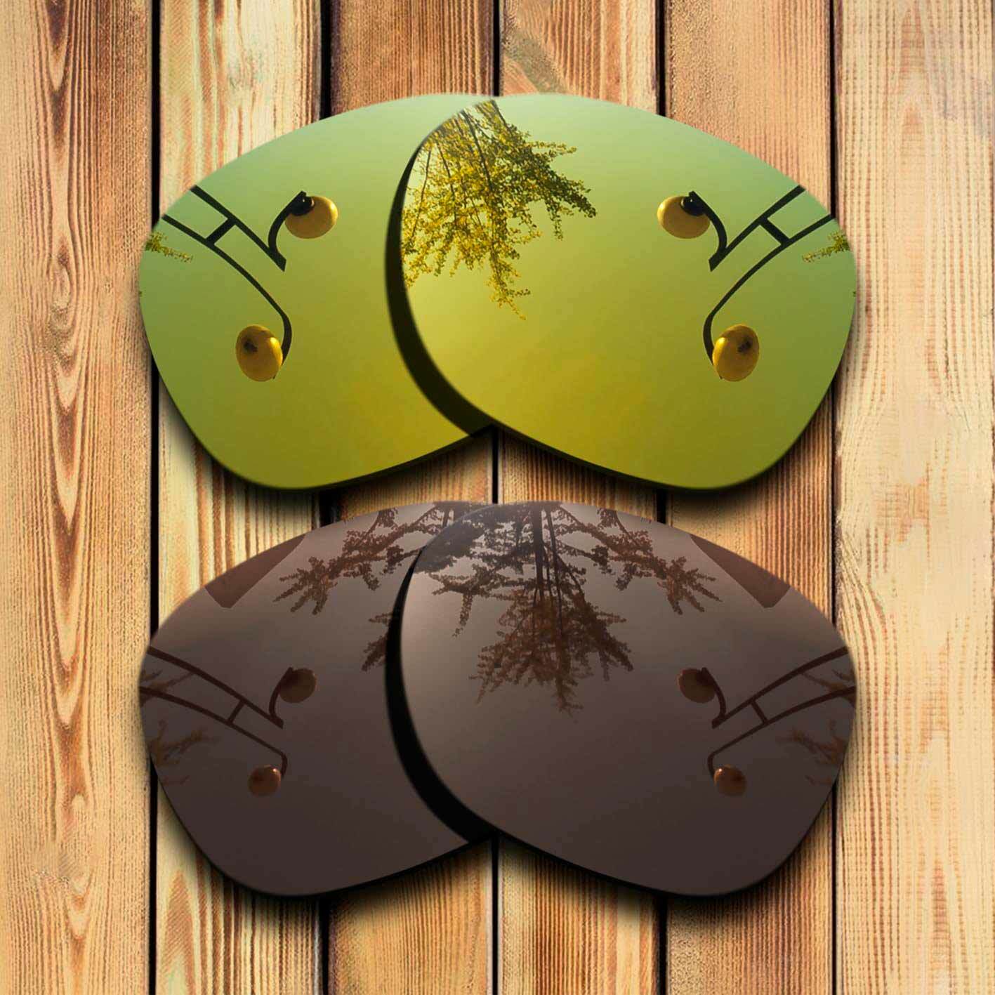 Polarized 24K Golden&Brown Replacement Lenses forElectric Knoxville XL