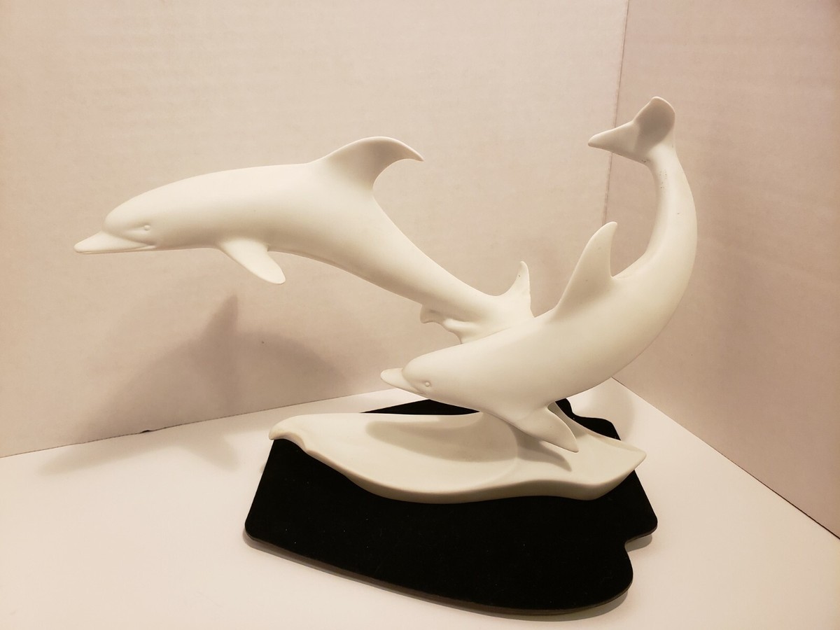 Vintage G. Bochmann Kaiser West Germany Bisque Porcelain Dolphin