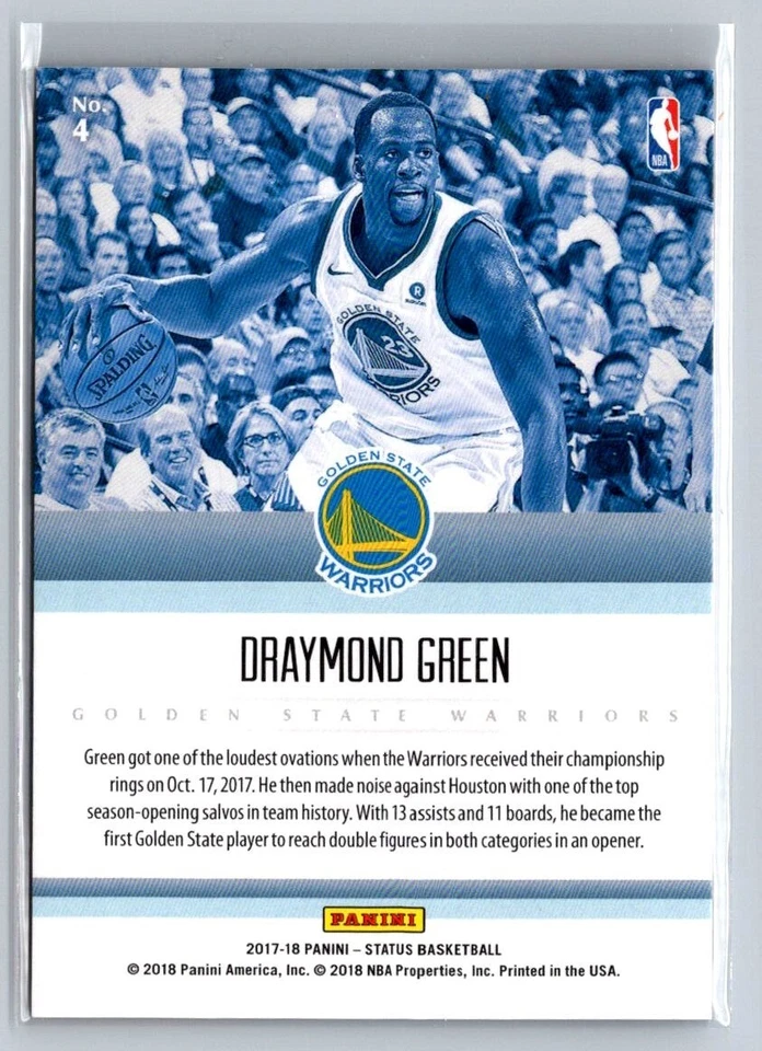 2017-18 Panini Status Symbols Pink /299 Draymond Green #4 - Image 2 of 2