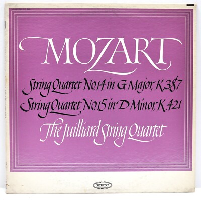 JUILLIARD STRING QUARTET  '' Mozart - String Quartets''  Vinyl LP   Epic  LC3880