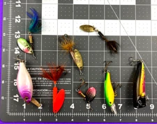 Plano Five-Comp. 3400 Contents Included 3 Rooster Tails and unmarked 8+ Lot  jm