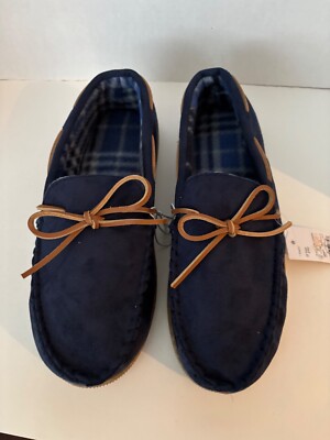 Sonoma Goods For Life Slip-on Moccasin Style Slippers, Blue, XL (12-13)