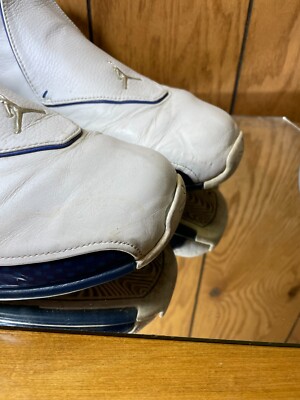 Nike Air Jordan 18 OG 'White Sport Royal' Silver 2003 Men Size 13