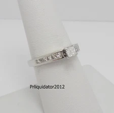 .63CT Natural Princess Diamond Engagement Wedding Bridal Ring 14K White Gold