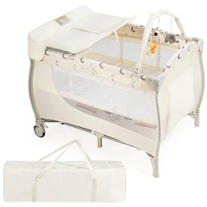Portable Baby Crib Folding Bassinet With Changing Table Infant Foldable Bed New Ebay