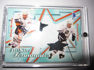 03-04 BAP Memorabilia Dany Heatley /Jaromir Jagr ''All Star Team mates''