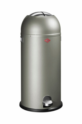 WESCO Tretabfalleimer 180731-03 KICKMASTER MAXI in Neusilber mit 40 Liter Vol...