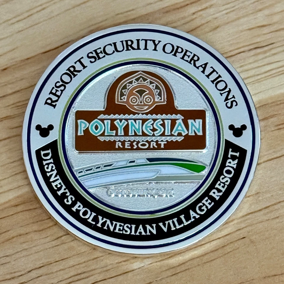 Moneda Desafío Walt Disney World Security Division Polynesian Resort FL Foto 3 de 4
