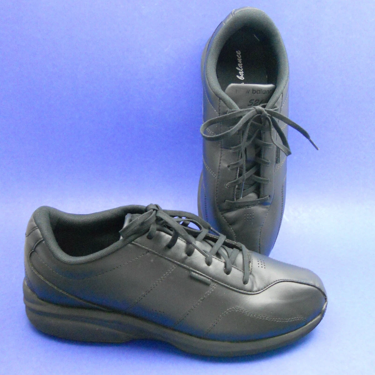 Mens 11.5 EE New Balance 526 Black Leather Work Shoe Slip
