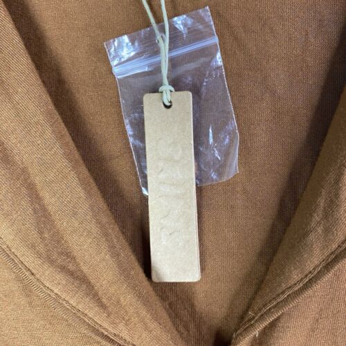 Skims Pajama Top Womens Plus 3X Copper Brown Long Sleeve Button Jersey NWT - Picture 3 of 6