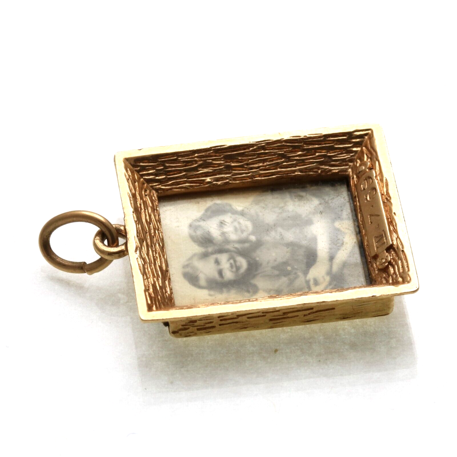 Vintage 14k yellow gold Picture Frame Pendant solid Estate Rotter eBay