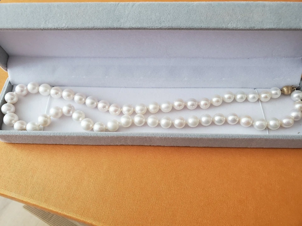 echt perlenkette mit 18k gold - Bild 2 von 2