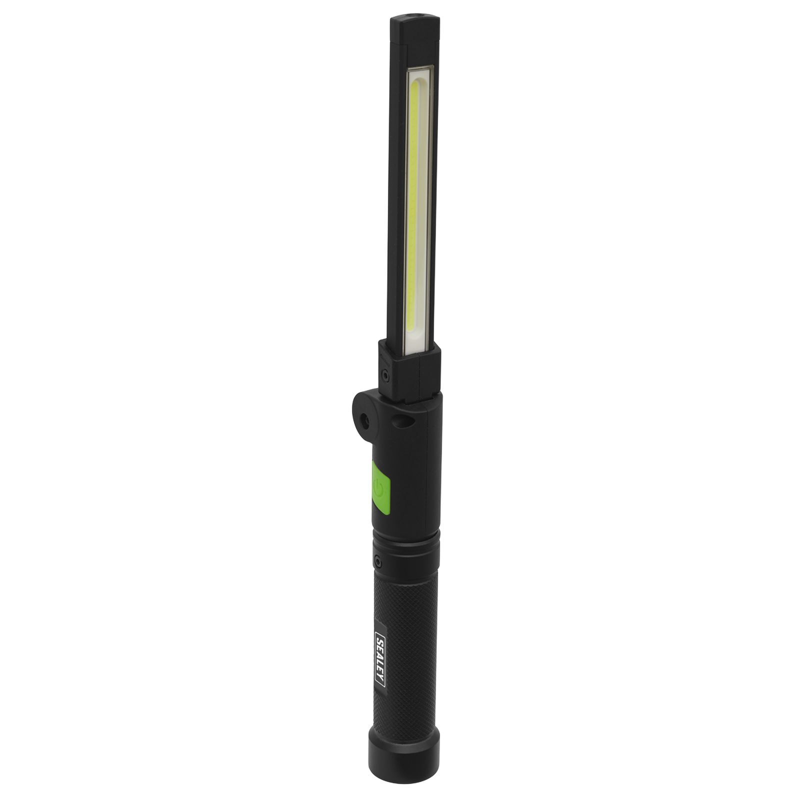 - Sealey Rechargeable Aluminium Folding Pocket Light 2 Cob & 1 Smd Led Led02G - Image 2