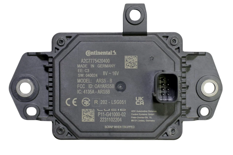 Lucid Air Cruise Control Distance Sensor Control Module 2022 - 2025 OEM - Image 2 of 4