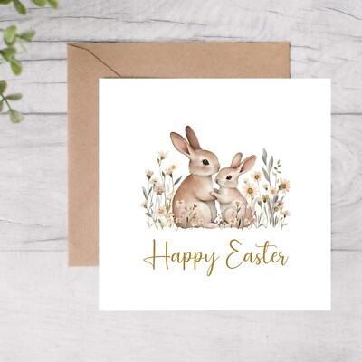 Grußkarte Ostern, Frohe Ostern Karte für Mama Tochter Freundin, Blankokarte