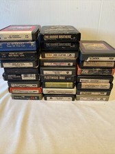 Lot of 25 Classic Rock 8 Track Tapes Beatles Thriller Doobie Fleetwood Zeppelin