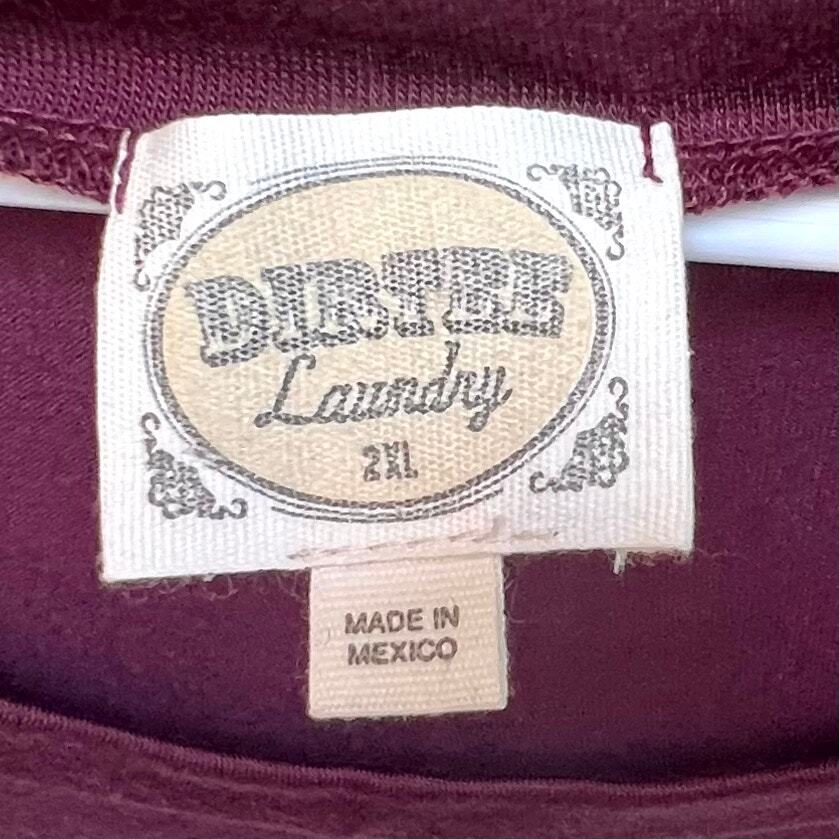 Dirtee Laundry Embellished Graphic T-Shirt Womens Size 2XL NWT