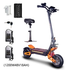 1200W 48V 18AH 11in Folding Electric Scooter Motor Adult Off Road Tire kg