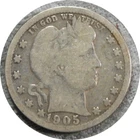 elf Barber Quarter Dollar 1905   B96