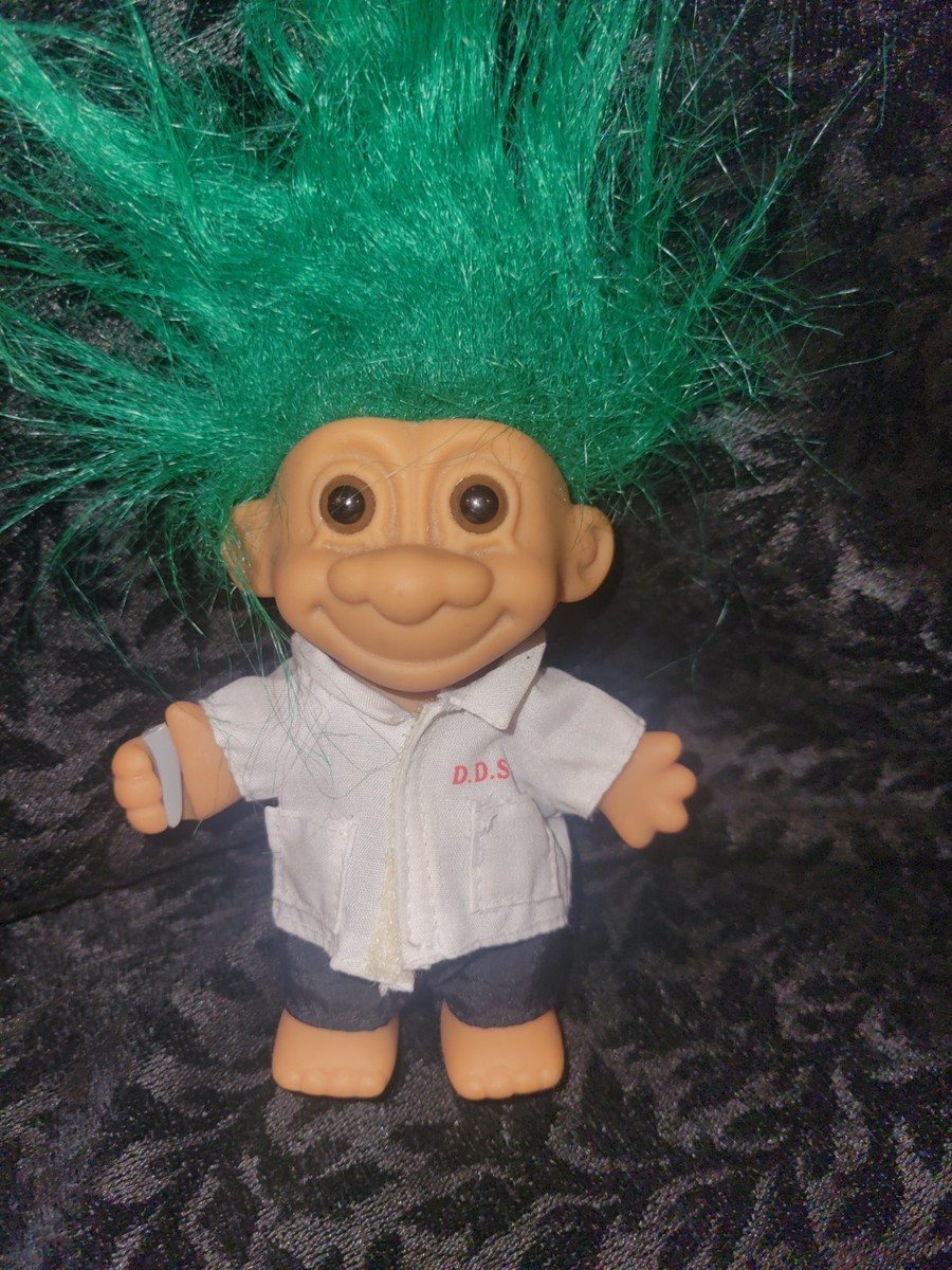 RARE Vintage Russ Lucky Dentist Tooth Green Hair 5” Troll Doll | eBay