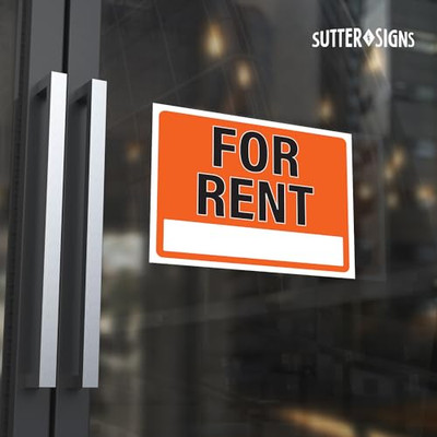 4 Pack Plastic For Rent Sign With Space For Fill In 14 X 11 Waterproof Rent Window Home Office Rental Property House Business Car Apartment Outdoor Other - View #9