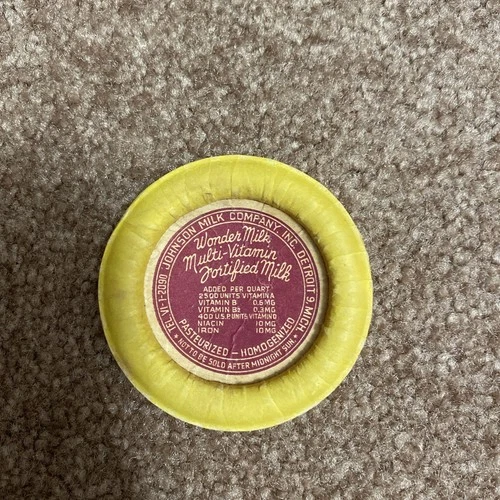 New ListingWonder Milk Lid For Vintage Glass Milk Jug