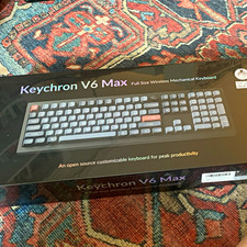 Keychron V6 Max Wireless Mechanical Full Size Keyboard Black QWERTY English