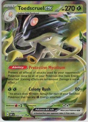 Toedscruel ex Double Rare Holo Obsidian Flames NM 022/197