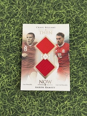 Craig Bellamy & Aaron Ramsey Game Worn Patch /39 Futera 2018 Wales Arsenal