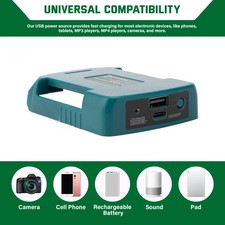 Adapter For BOSCH 18V Li-Ion Battery USB Charger Adapter Dual QC3.0 PD18W NEW