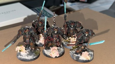 Warhammer 40k Space Marines Terminators - Samurai Kitbash, voll bemalt