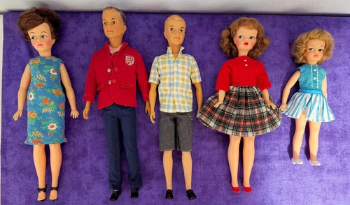 Ideal Tammy Family Dolls Tammy, Mom, Dad, Brother, Pepper Some Original Clothes