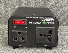 Lvyuan Voltage Transformer ⚡ Power Converter DT-500VA Step-up & Step-down 🖤 Bla