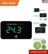 LED Touch Screen Digital Aquarium Thermometer - Waterproof and Cordless