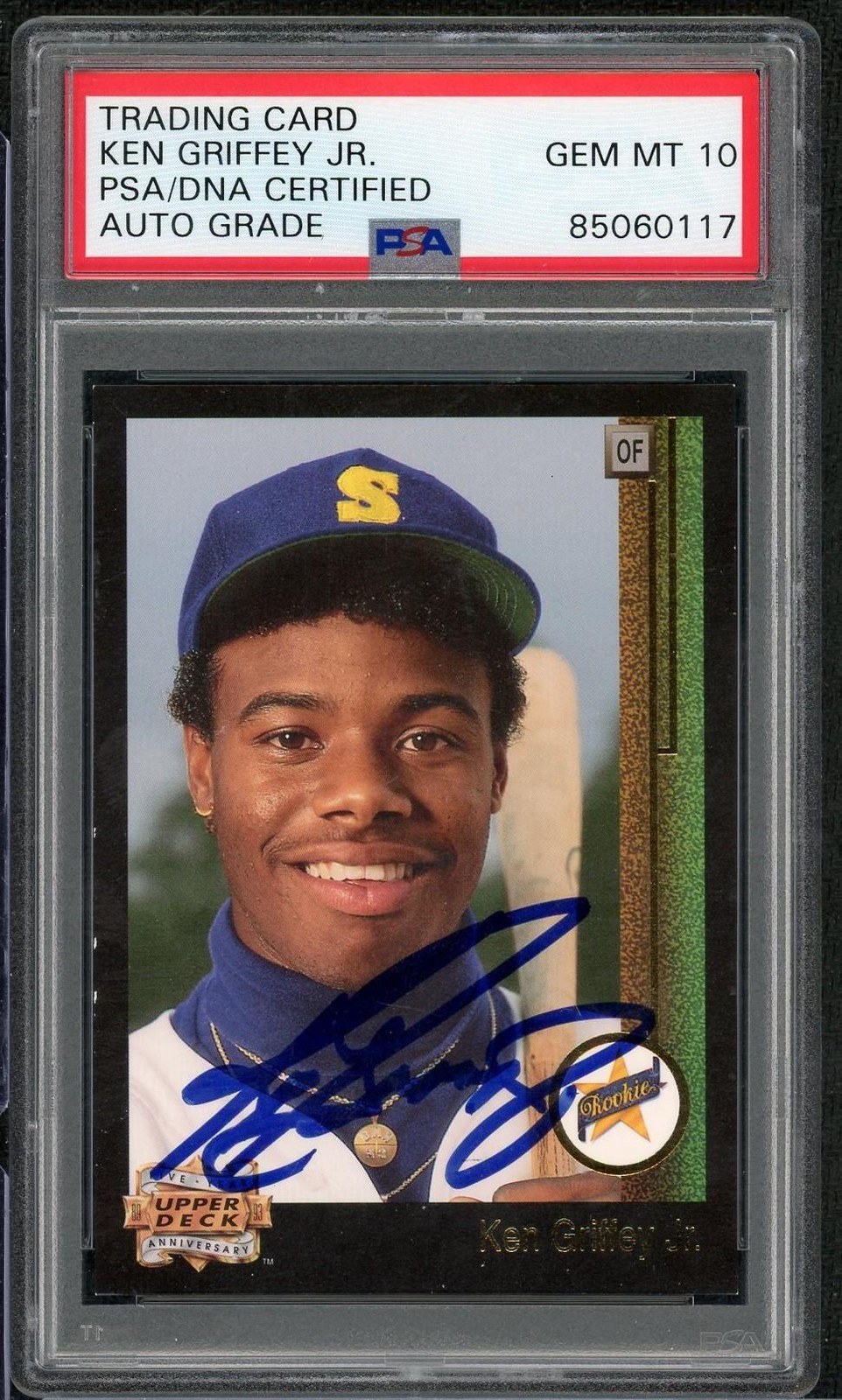 1993 Upper Deck Ken Griffey Jr Throwback Star Rookie Auto PSA 10