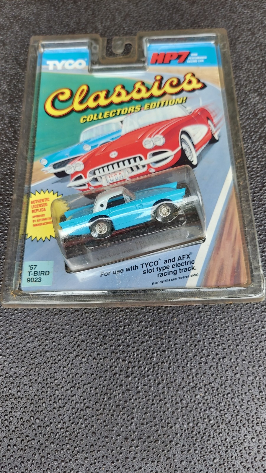 Tyco HP7 1957 Ford Thunderbird Teal HO Scale Slot Car 9023