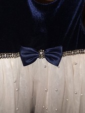 American Princess Girls Size 2T Fancy Flower Girl Tulle Pearls Dress Ivory/pink