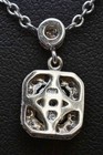 PENNY PREVILLE 18K White Gold Bezel Pendant 1/2ctw Round Cut Diamond Necklace — photo 10